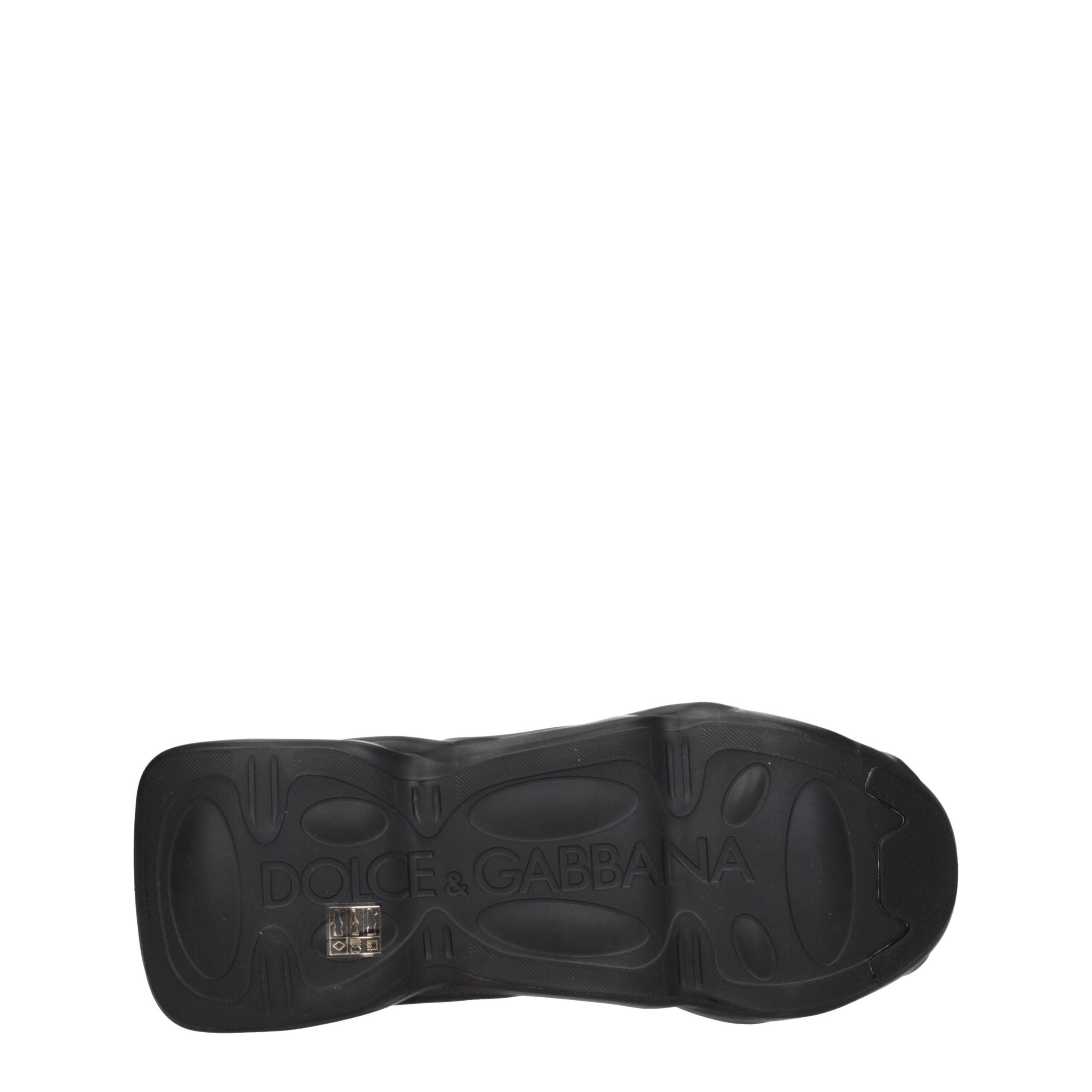 Dolce & Gabbana Black Fabric Chunky Sneakers