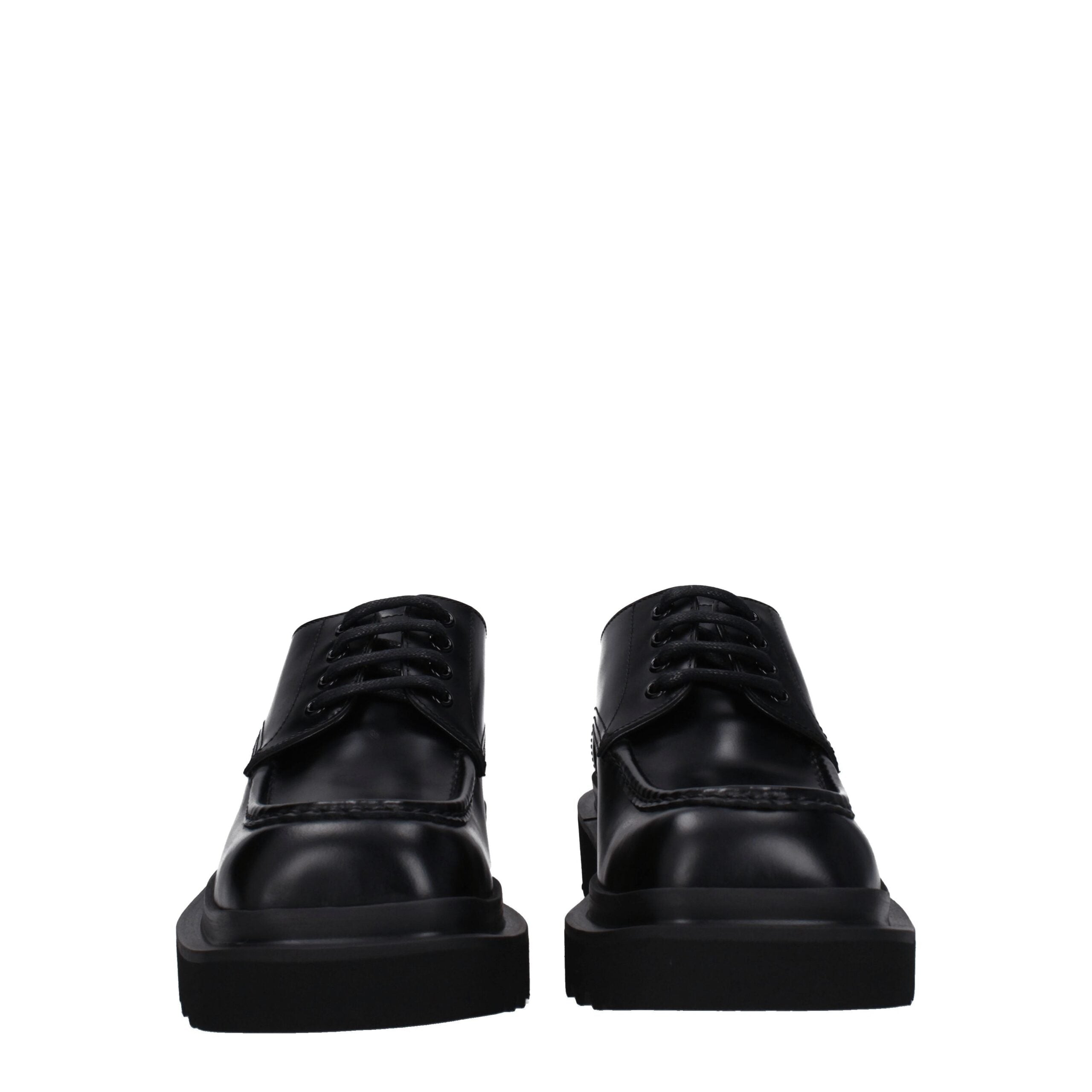 Dolce & Gabbana Black Leather Oxfords And Derbies