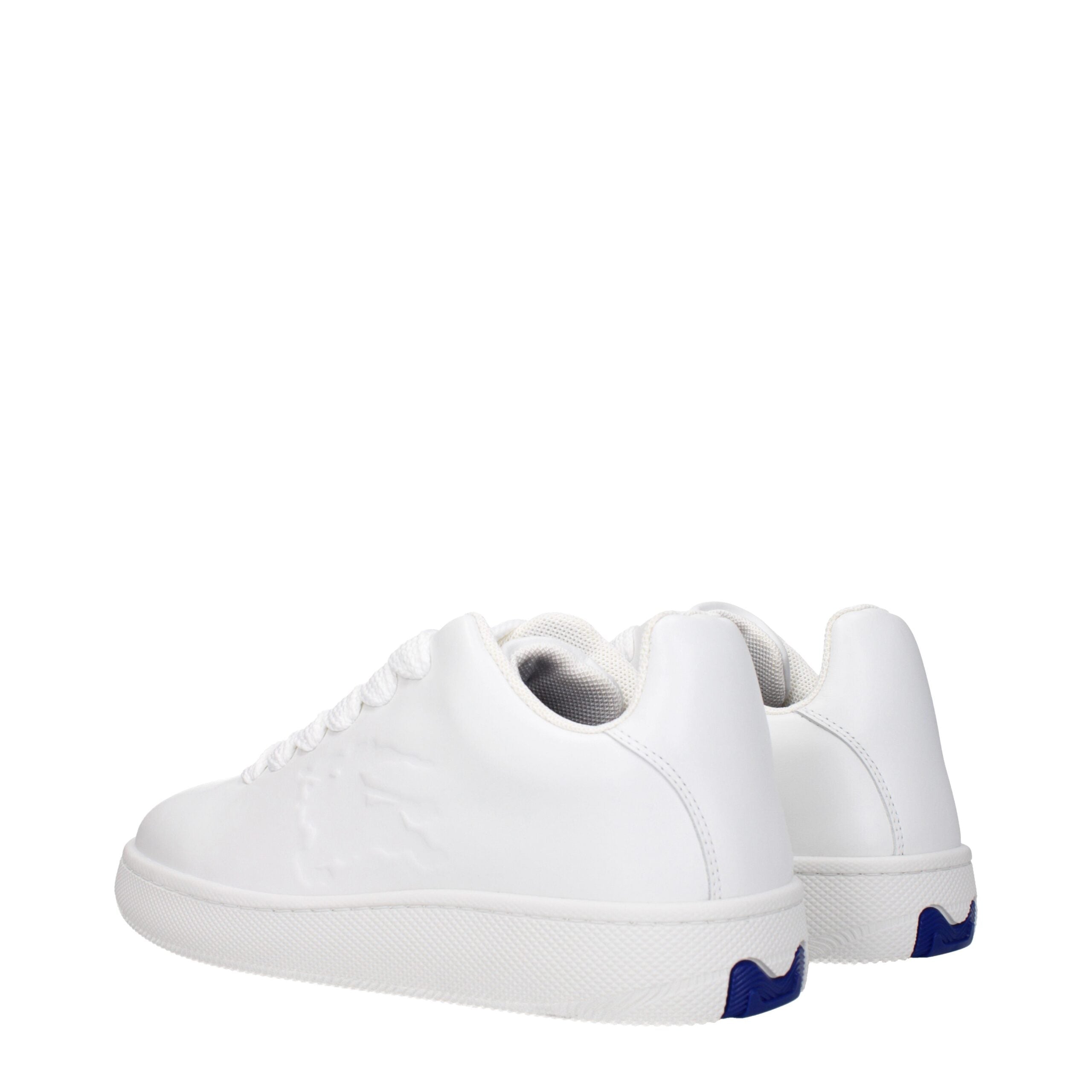 Burberry Blue Leather Low Top Sneakers