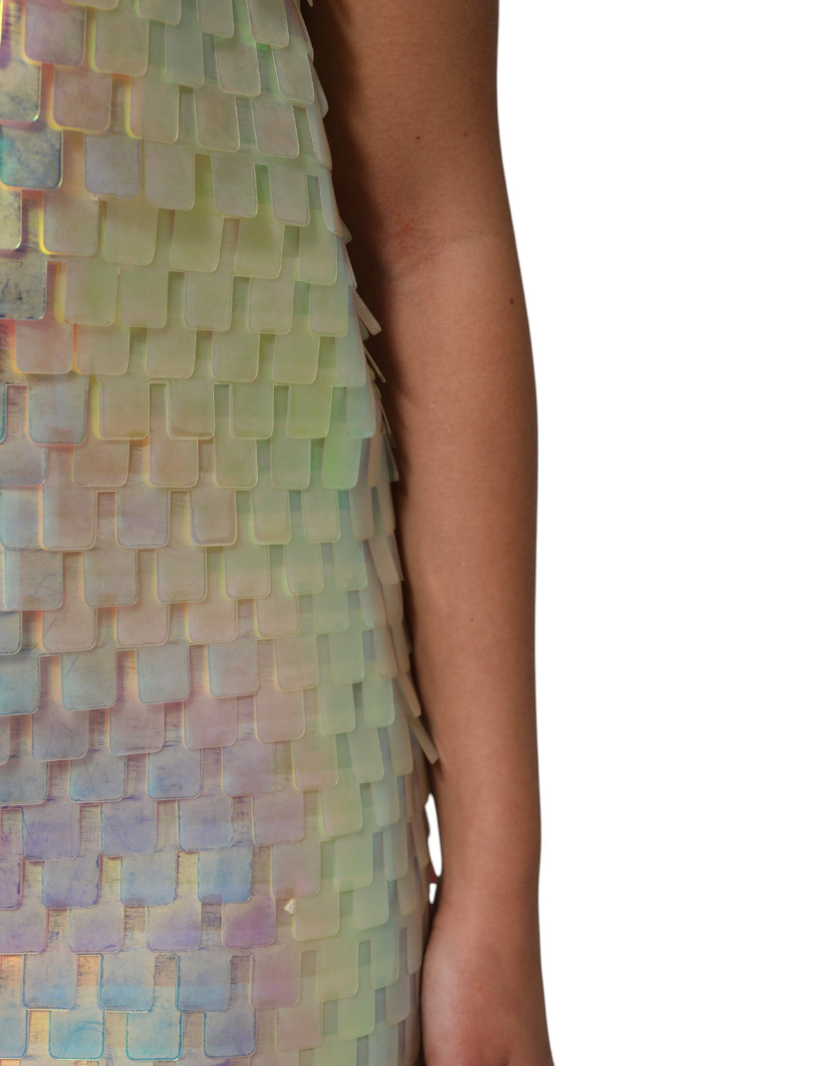 Dolce & Gabbana Multicolor Sequin Holographic Mini Dress