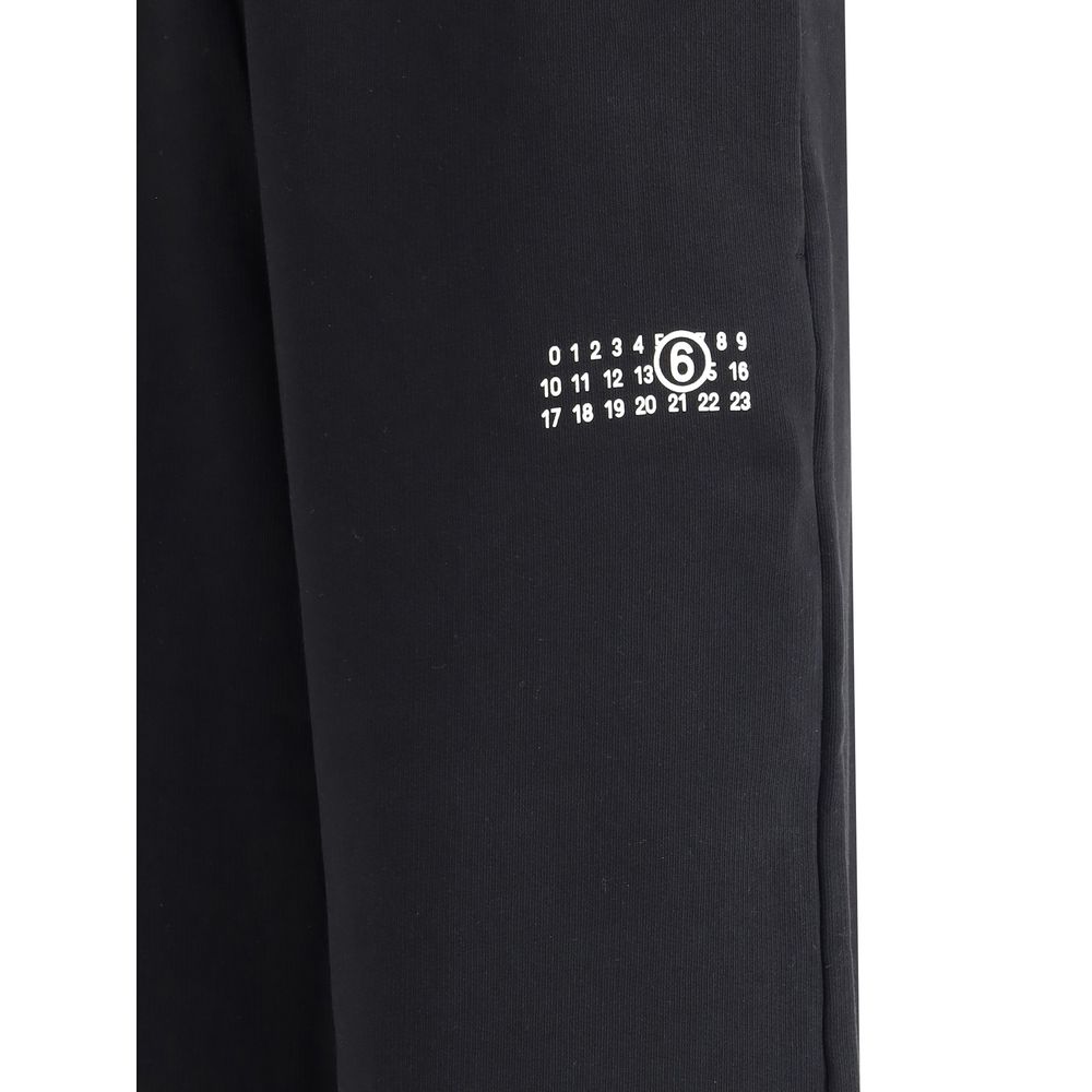 MM6 Black Cotton Joggers (Workout Pants)