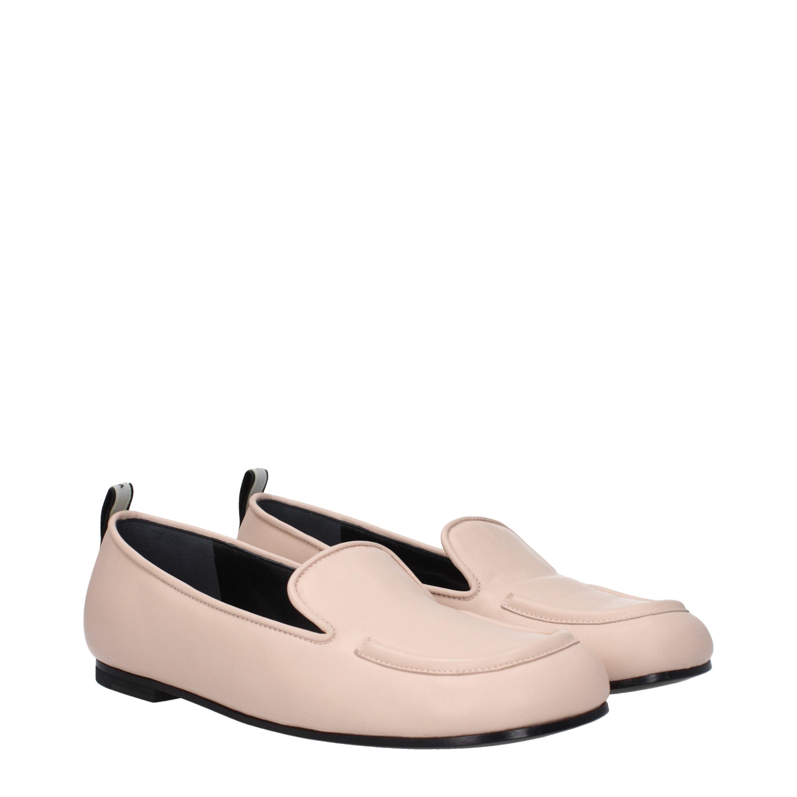 Premiata Pink Leather Slip-On Loafers