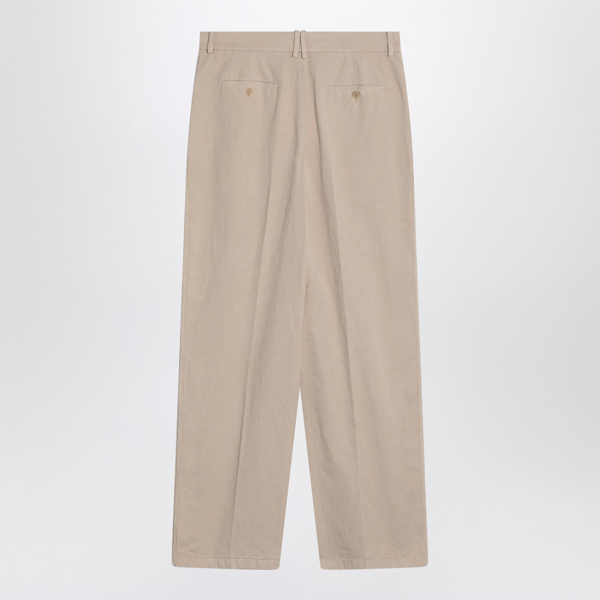 The Row The Row Lilas light khaki cotton and linen trousers
