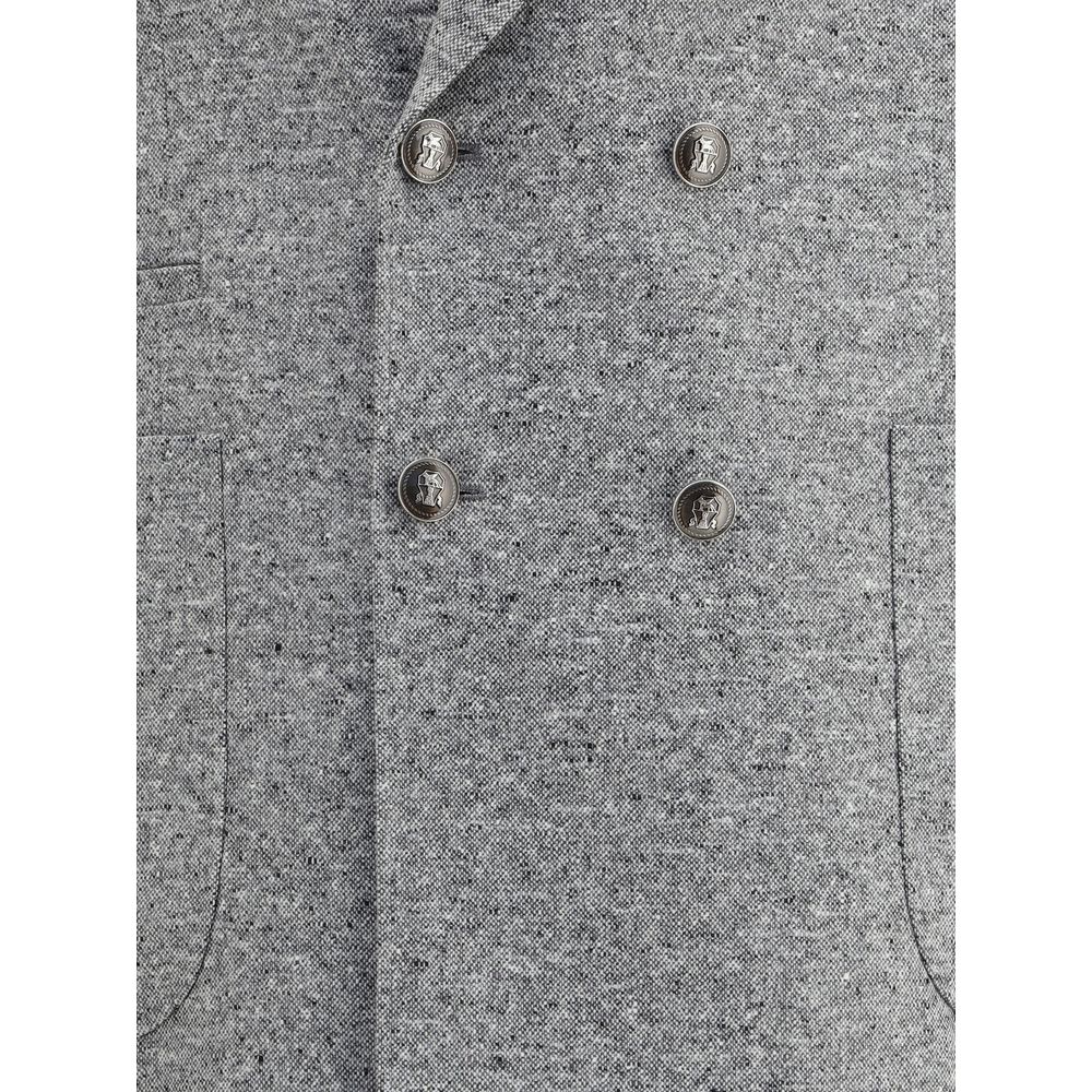 Brunello Cucinelli Gray Wool Two-Piece Suit