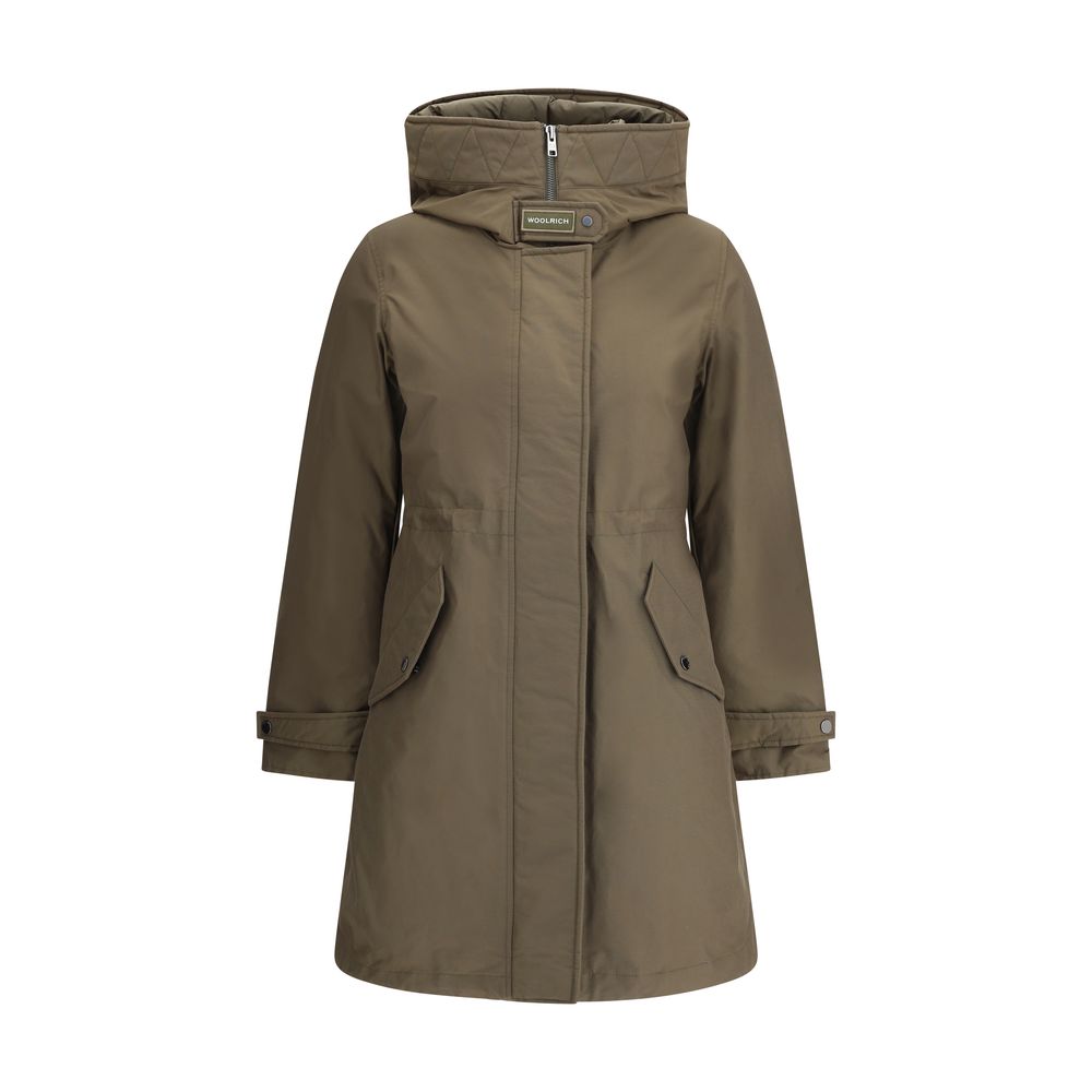 Woolrich Green Cotton Parka