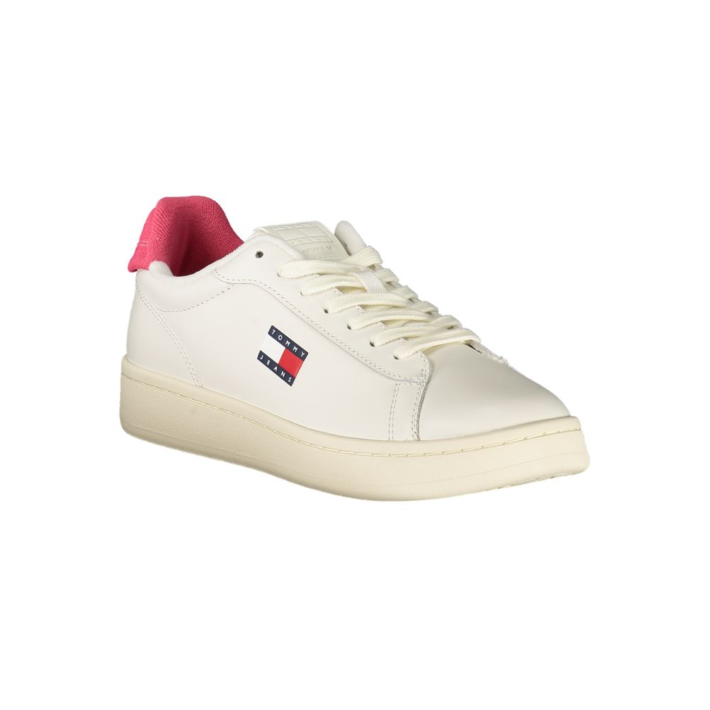 Tommy Hilfiger Bianco Polyurethane Women Sneaker