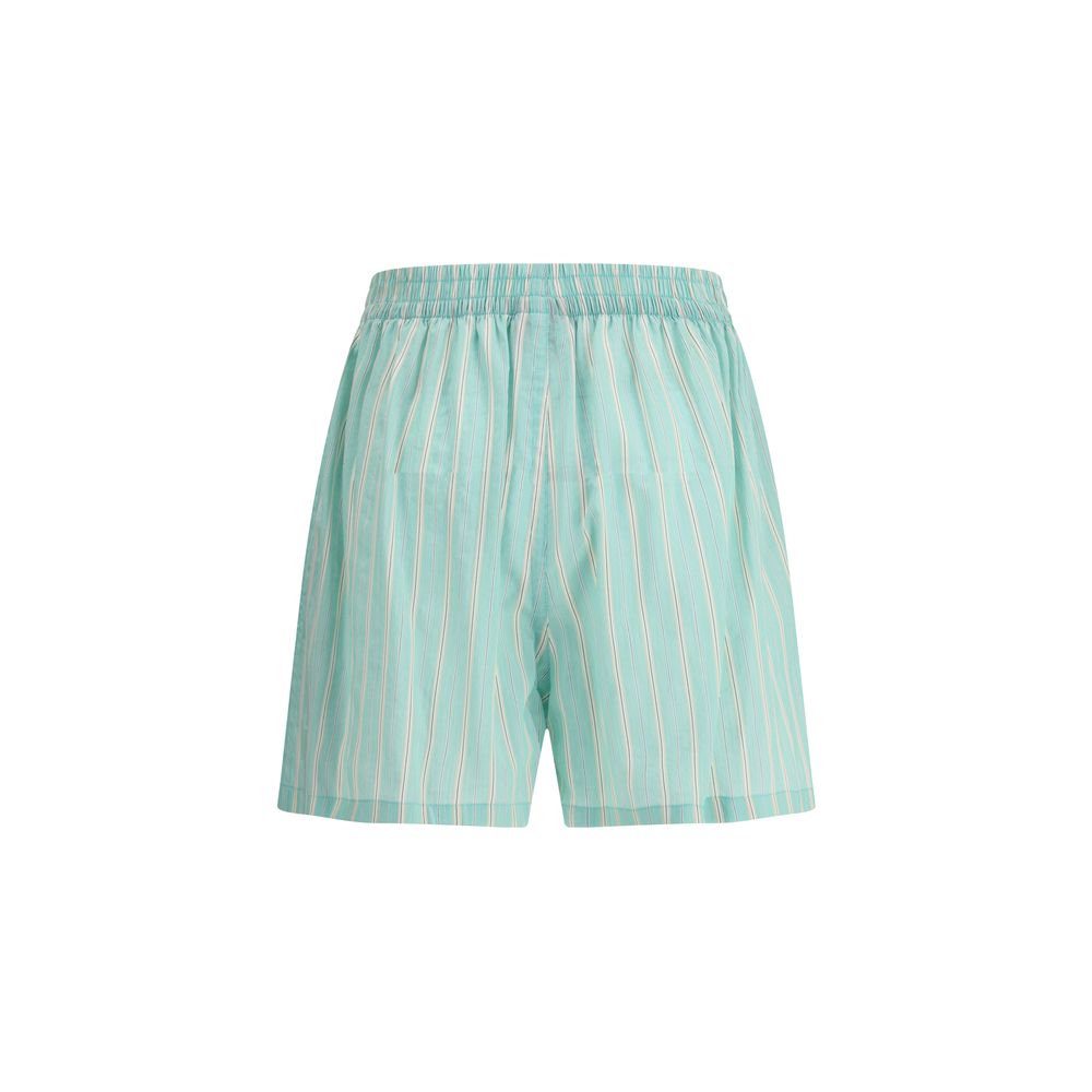 Balenciaga Green Copper Bermuda Shorts