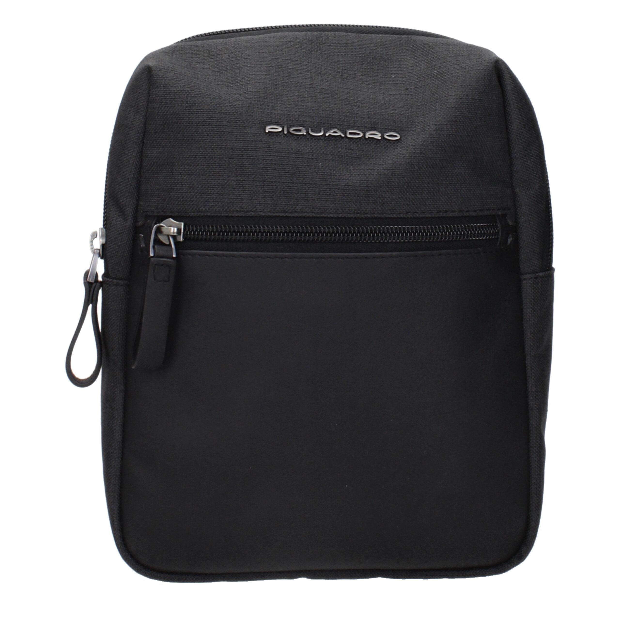 Piquadro Black Fabric Crossbody Bags