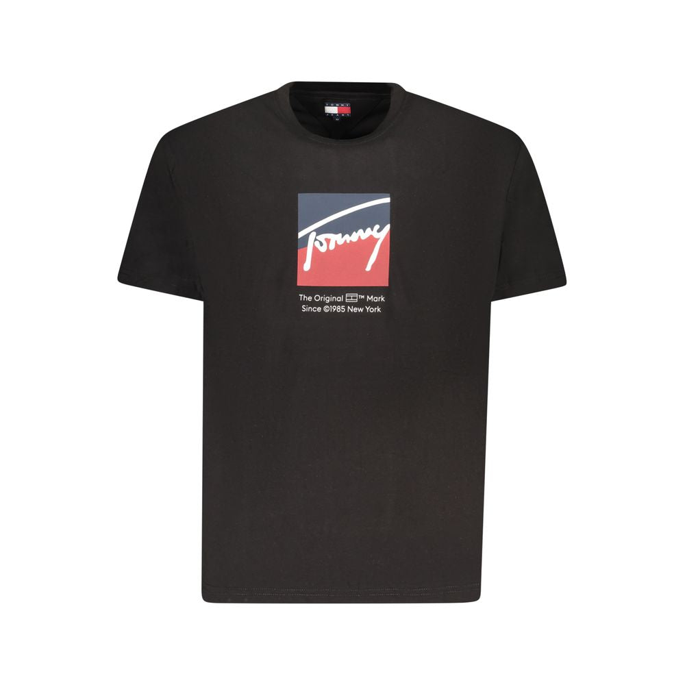 Tommy Hilfiger Black Cotton Men's T-Shirt