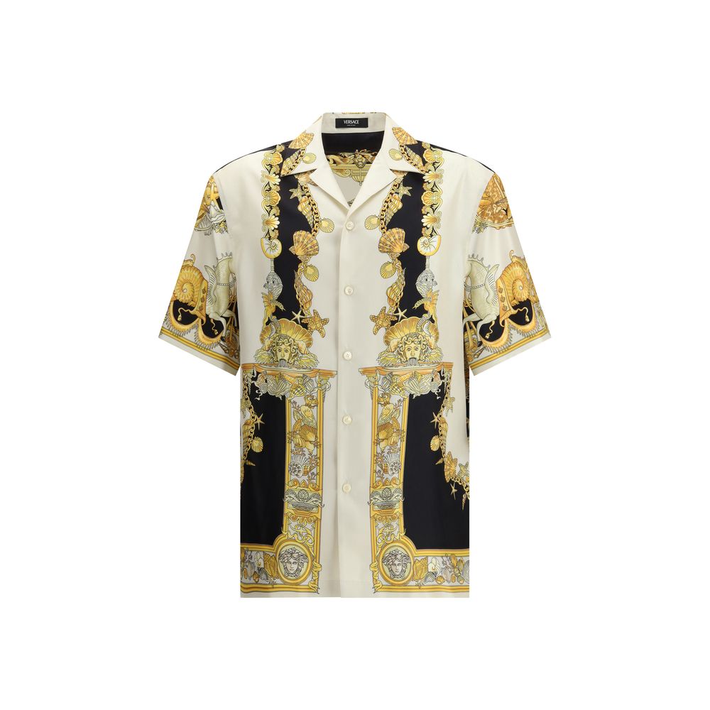 Versace Multicolor Silk Shortsleeve Shirt