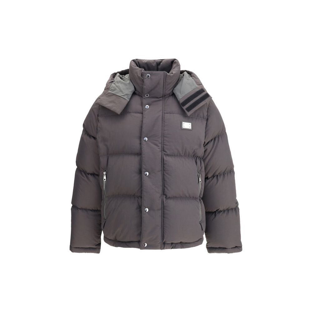 Dolce & Gabbana Gray Polyester Coat