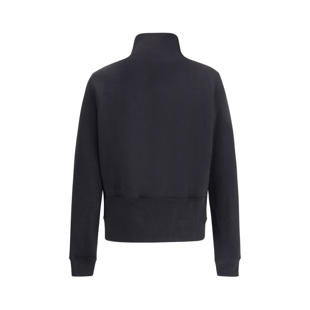 Rick Owens Black Cotton Full-Length Jacket