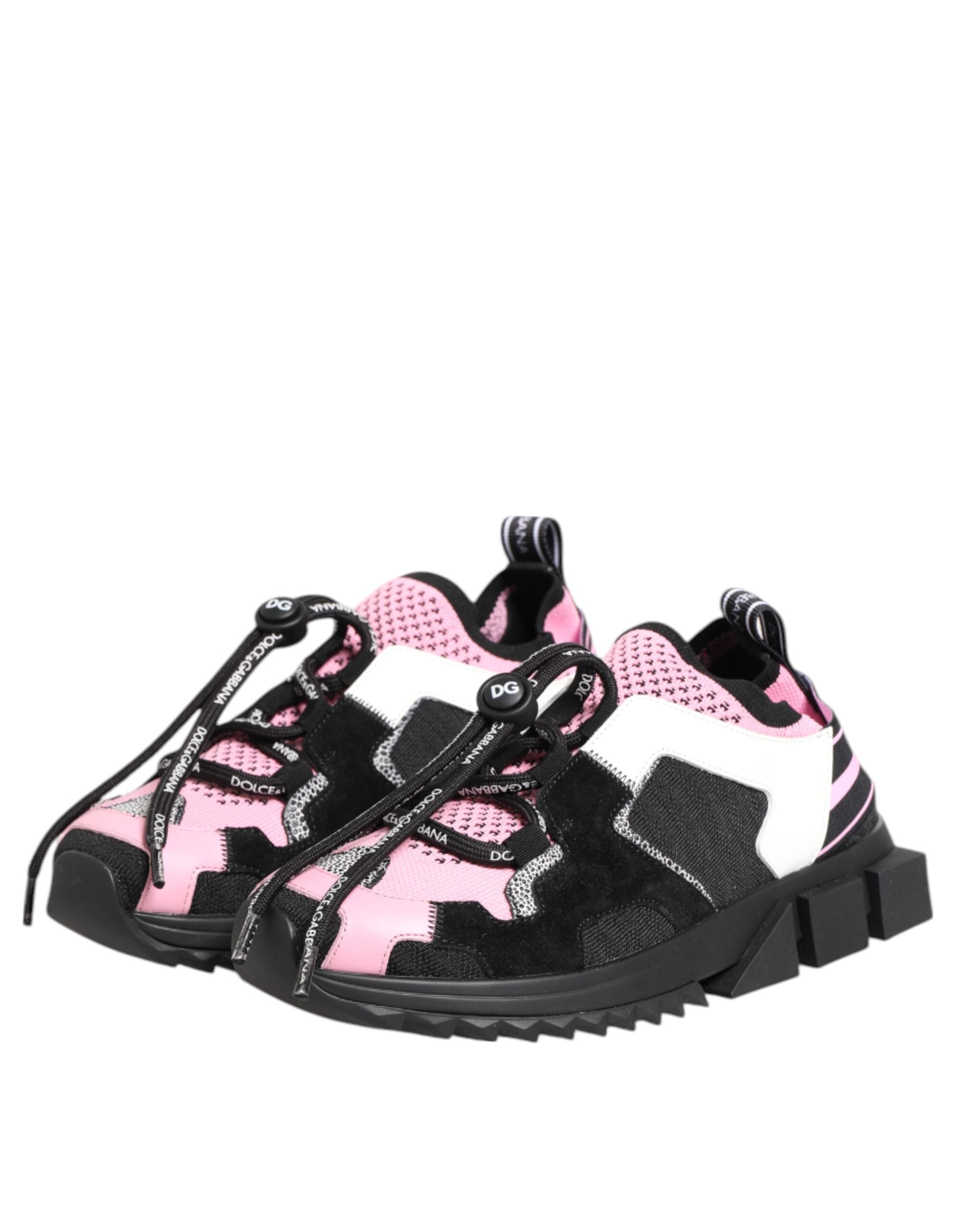Dolce & Gabbana Pink Mesh Sorrento Trekking Sneakers Shoes