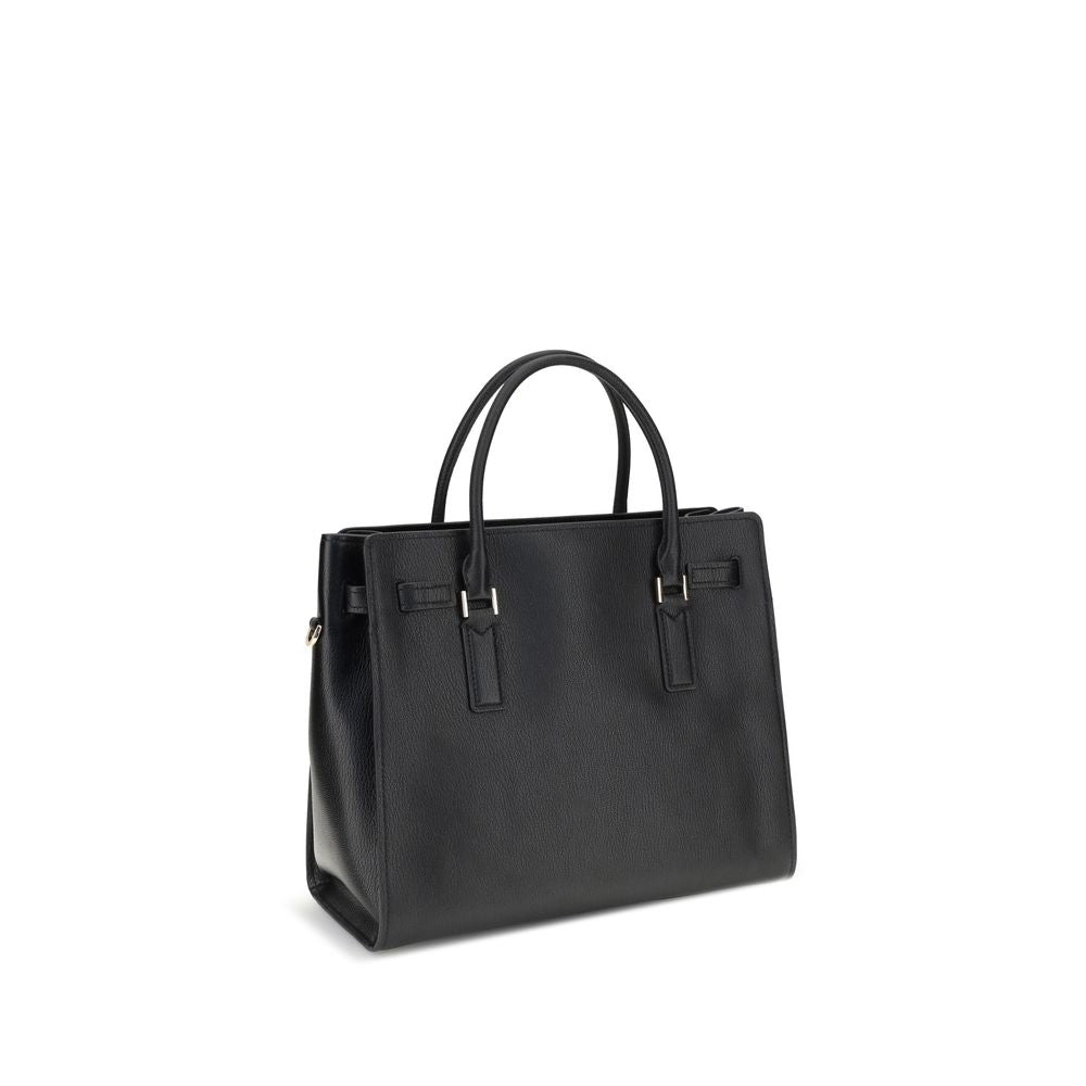 Michael Kors Black Calf Leather Bos Taurus Shoulder Bag