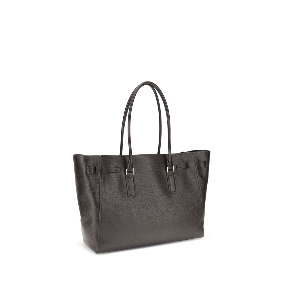 Michael Kors Brown Calf Leather Bos Taurus Shoulder Bag