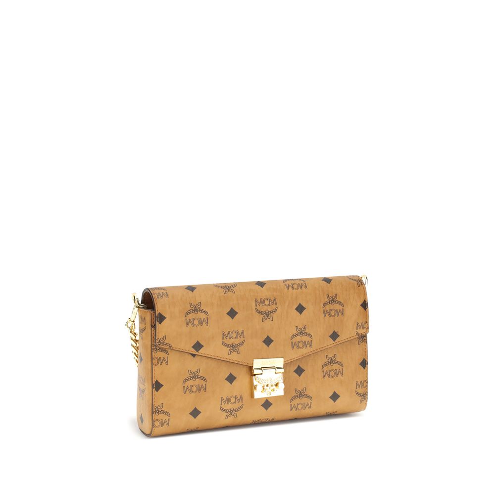 MCM Beige Fabric Shoulder Bag