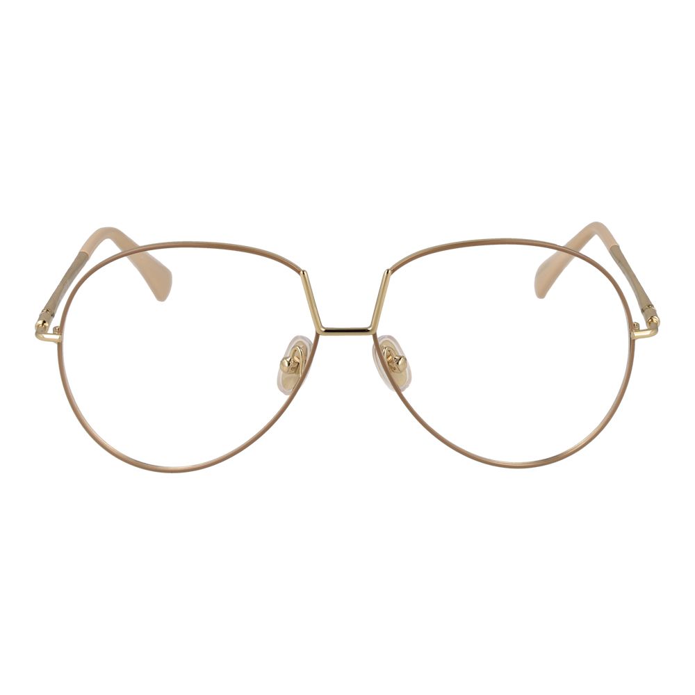 Max Mara Beige Metal Glasses (Frames) - Luxe Marca