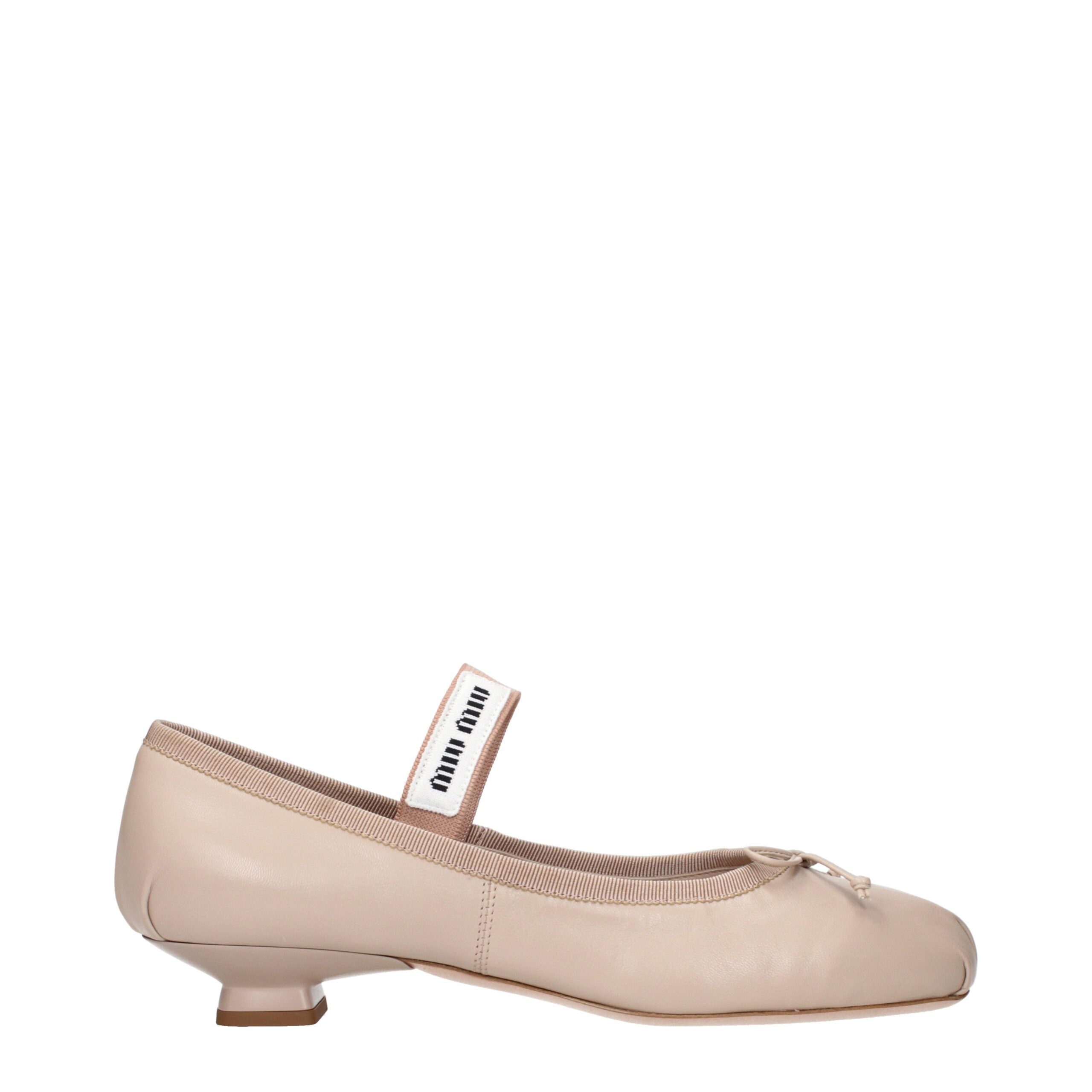 Miu Miu Pink Leather Ballet Flats - Luxe Marca