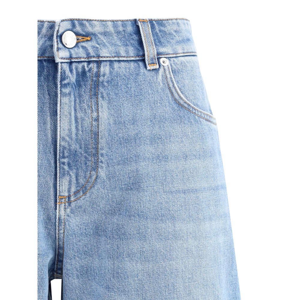 Dolce & Gabbana Light Blue Cotton Straight-Leg Jeans