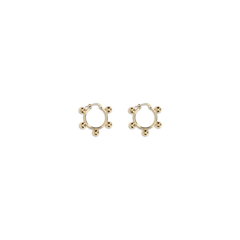 Jil Sander Gold Brass Earrings
