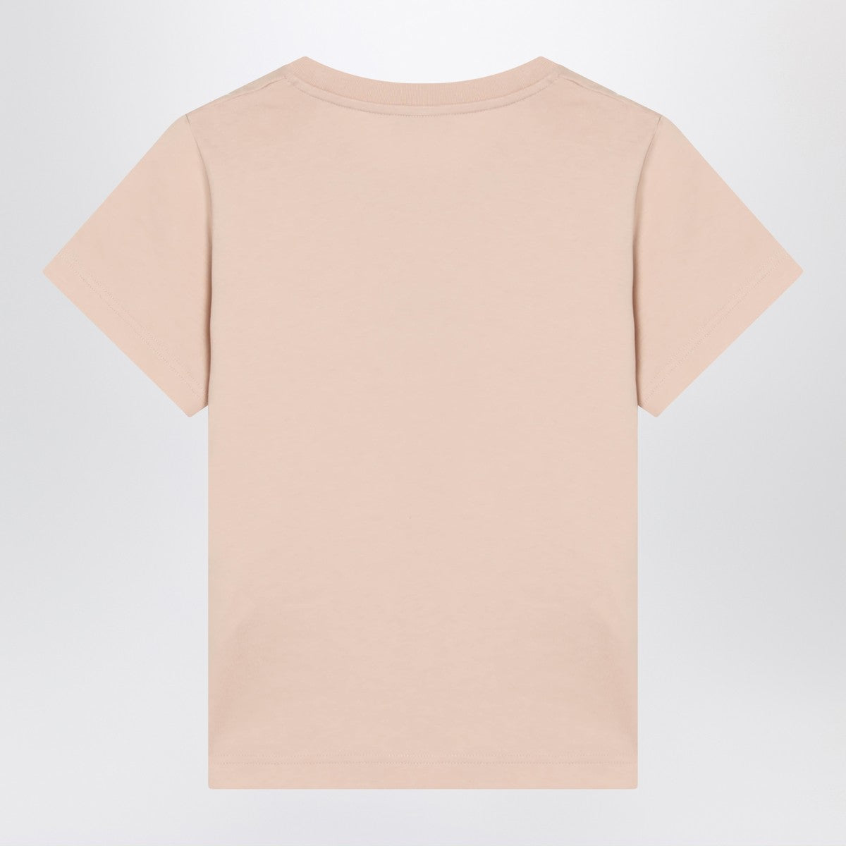 Moncler Moncler Pink cotton T-shirt with embroidered heart