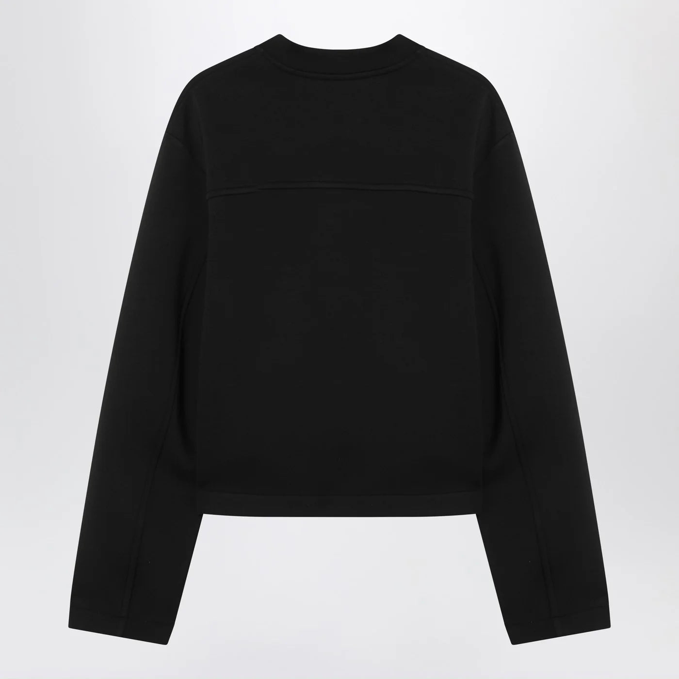 Moncler X Edward Enninful Black sweatshirt with asymmetric hem