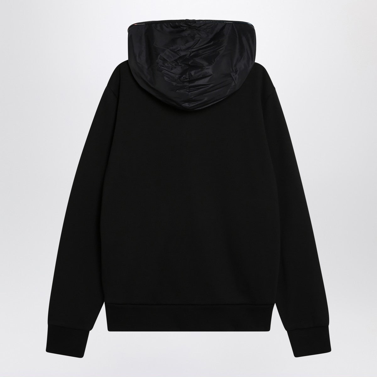 Moncler Moncler Black zip cardigan in cotton and nylon