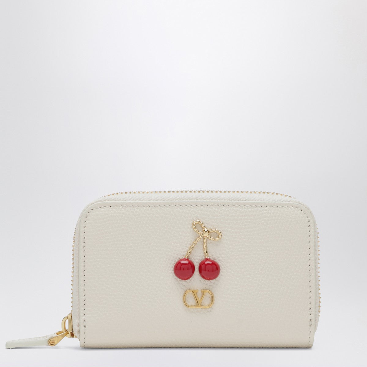 Valentino Valentino Ivory Cherryfic zip-around wallet
