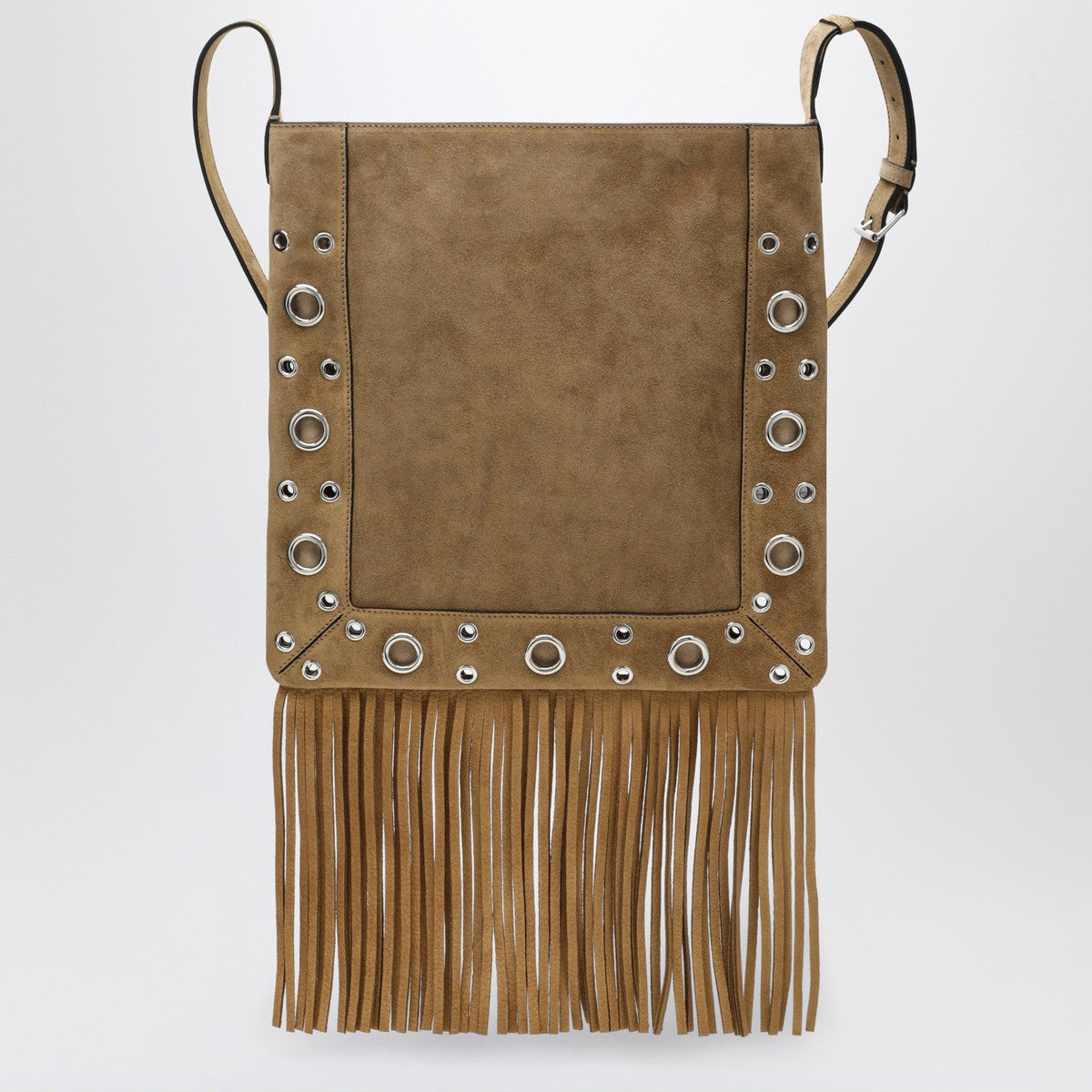 Valentino Garavani Valentino Garavani Beige Nellcôte bag in suede with fringes