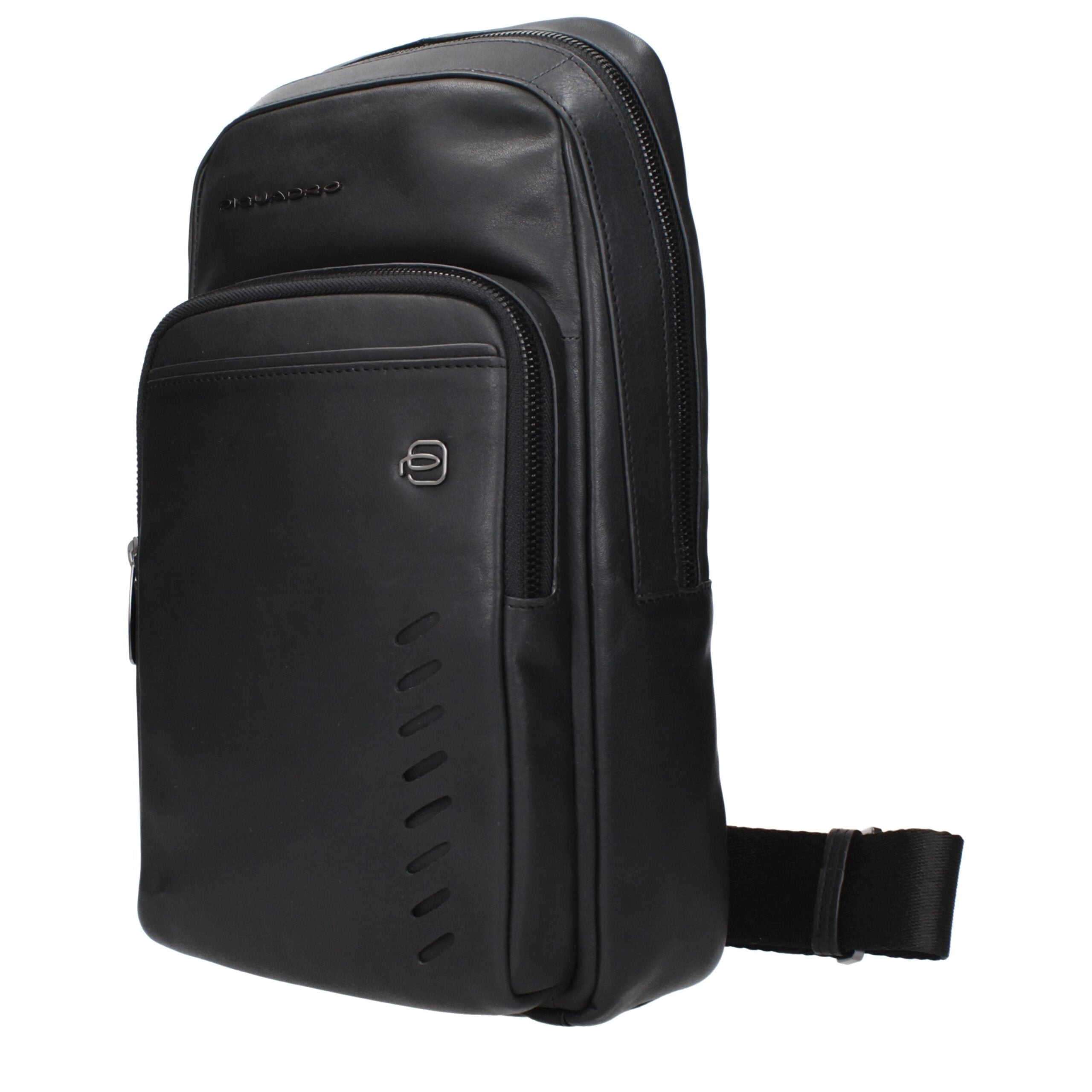 Piquadro Black Leather Crossbody Bag