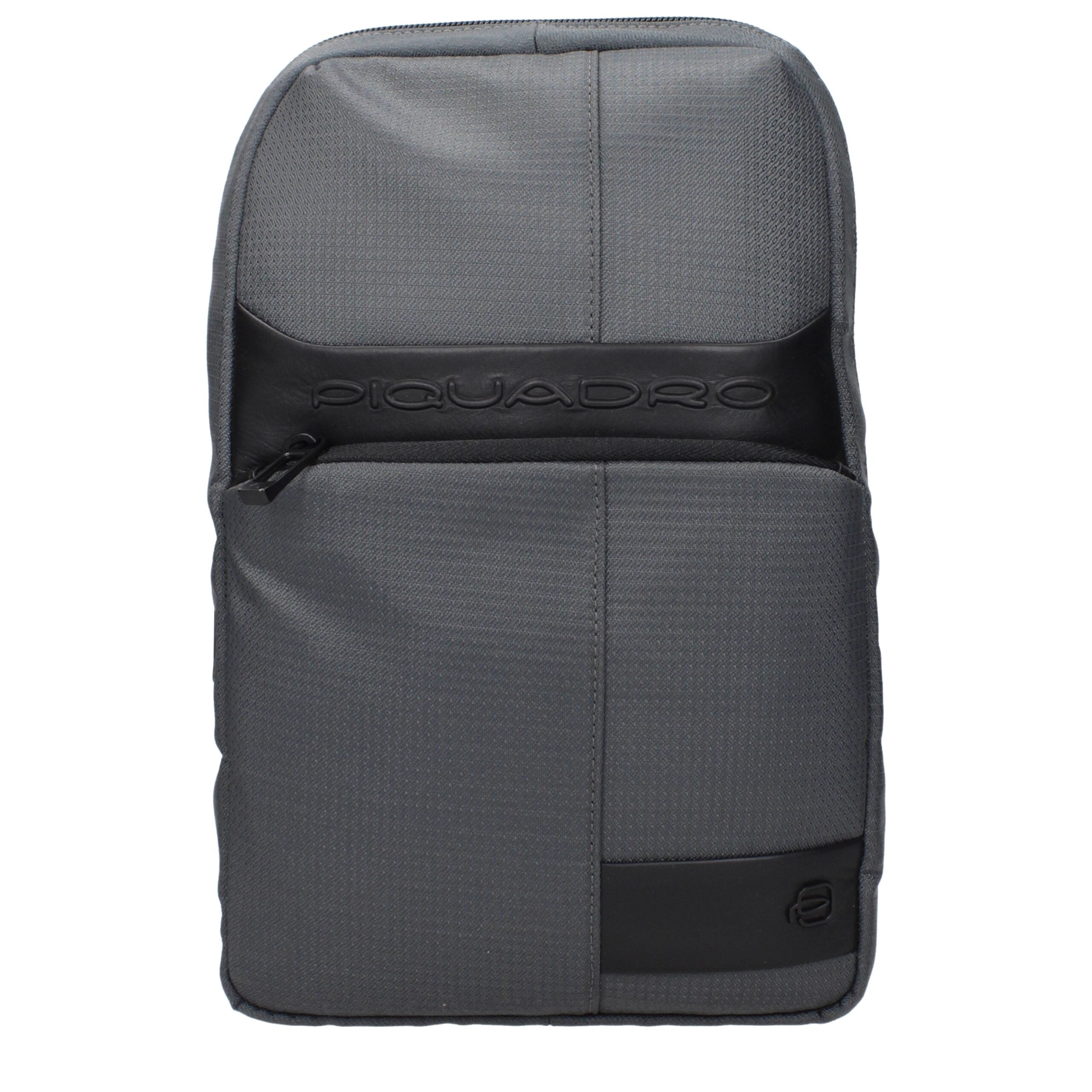 Piquadro Gray Fabric Crossbody Bag