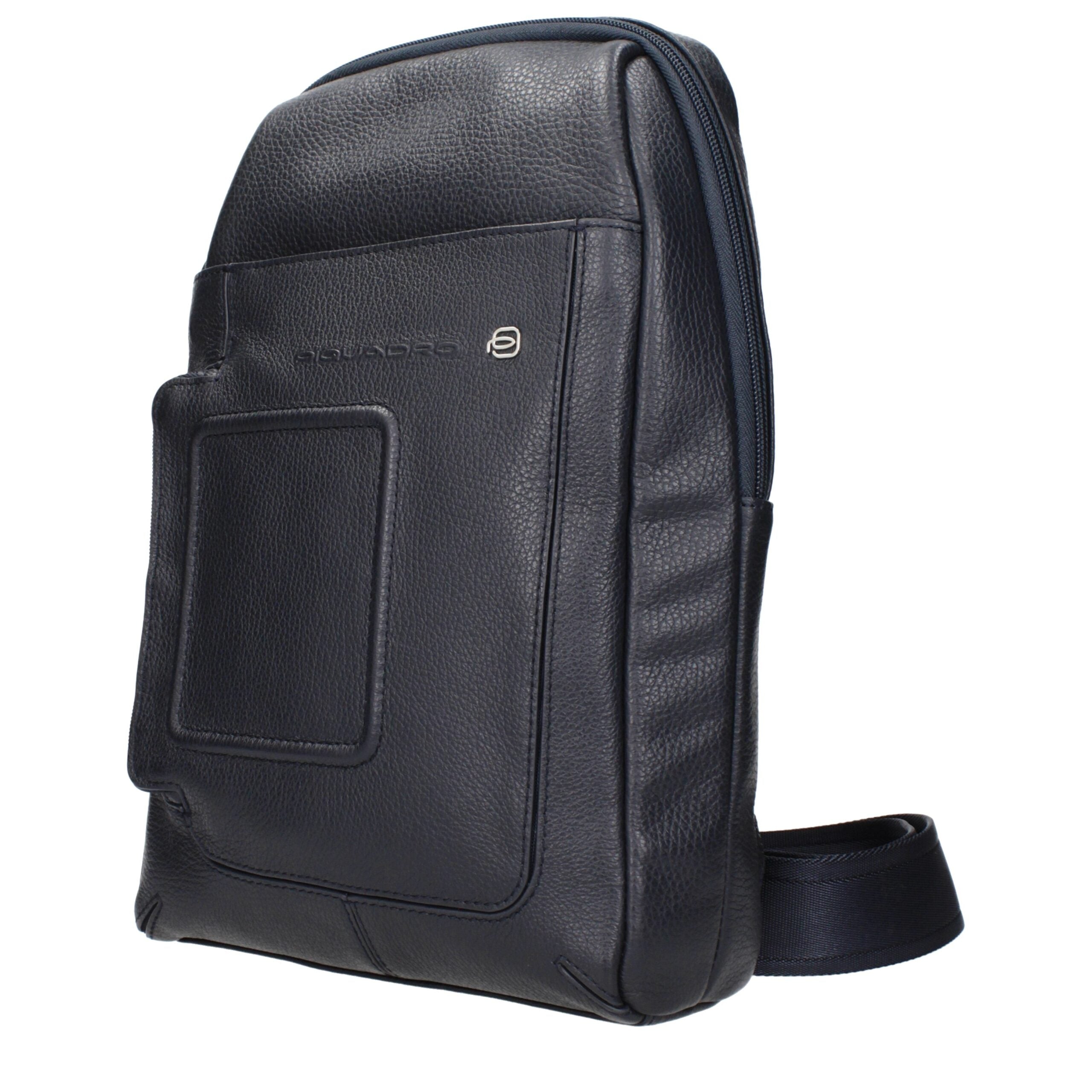 Piquadro Blue Leather Crossbody Bag