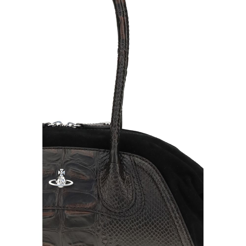 Vivienne Westwood Black Calf Leather Bos Taurus Shoulder Bag