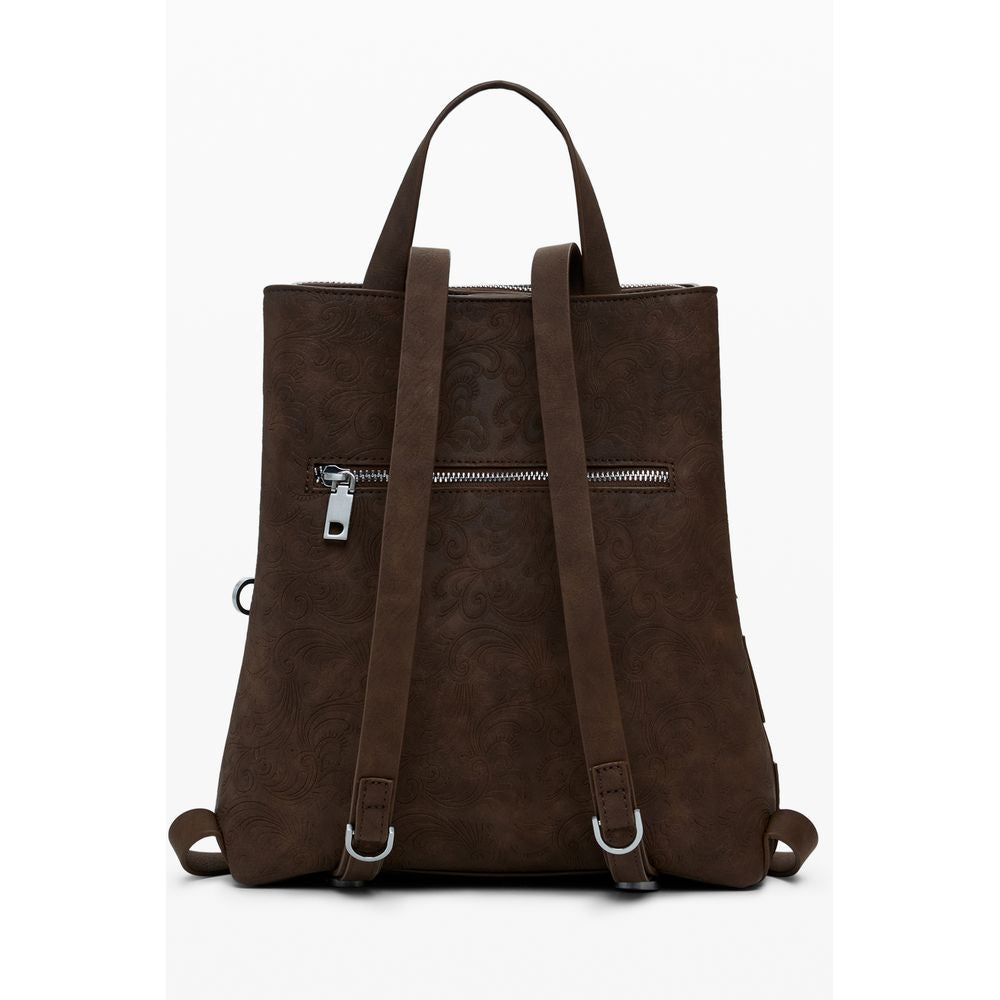 Desigual Brown Polyethylene Women Backpack