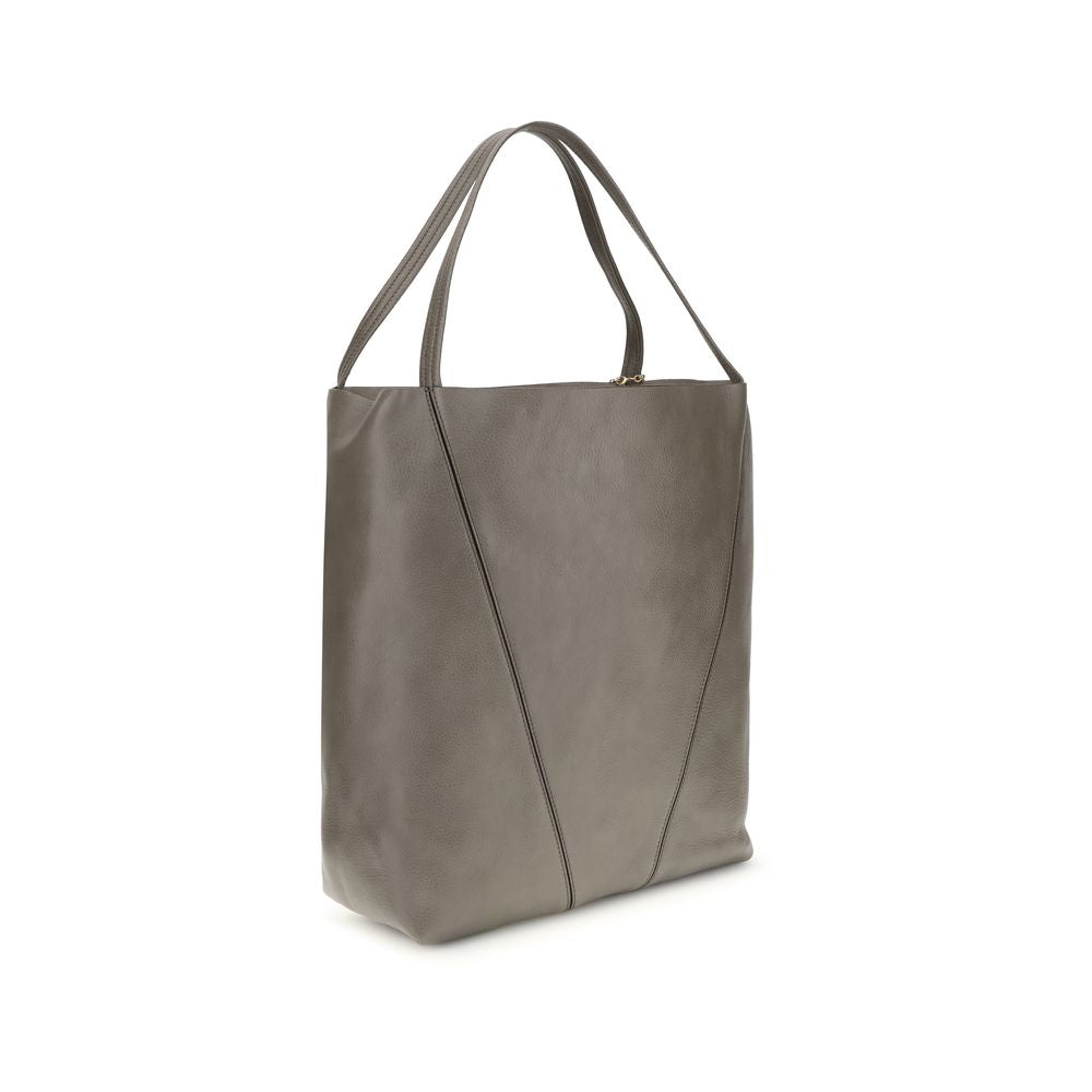 Chloé Gray Calf Leather Bos Taurus Shoulder Bag