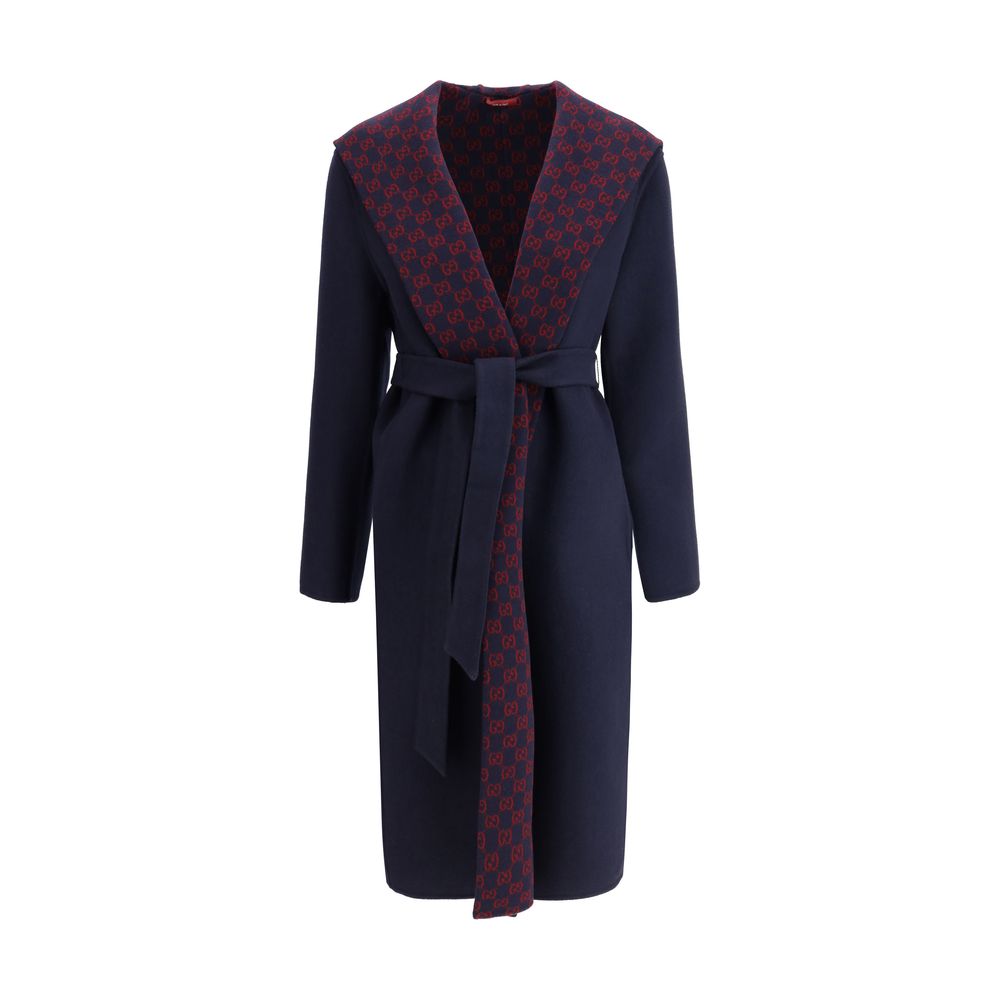 Gucci Blue Wool Coat