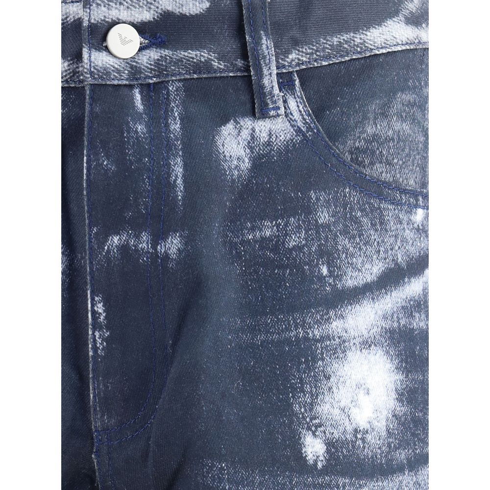 Emporio Armani Multicolor Cotton Casual Pants