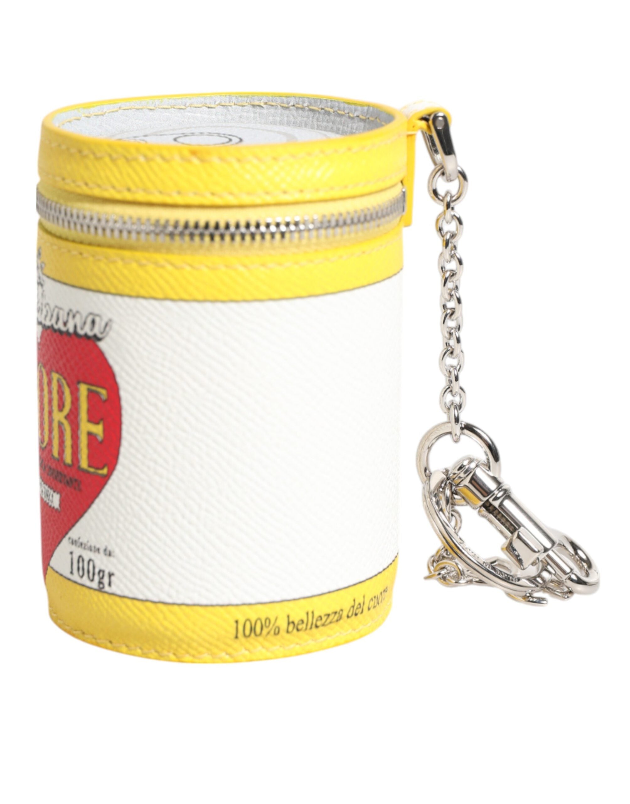 Dolce & Gabbana Amore Leather Multicolor Bag Charm Coin Case Keychain Keyring