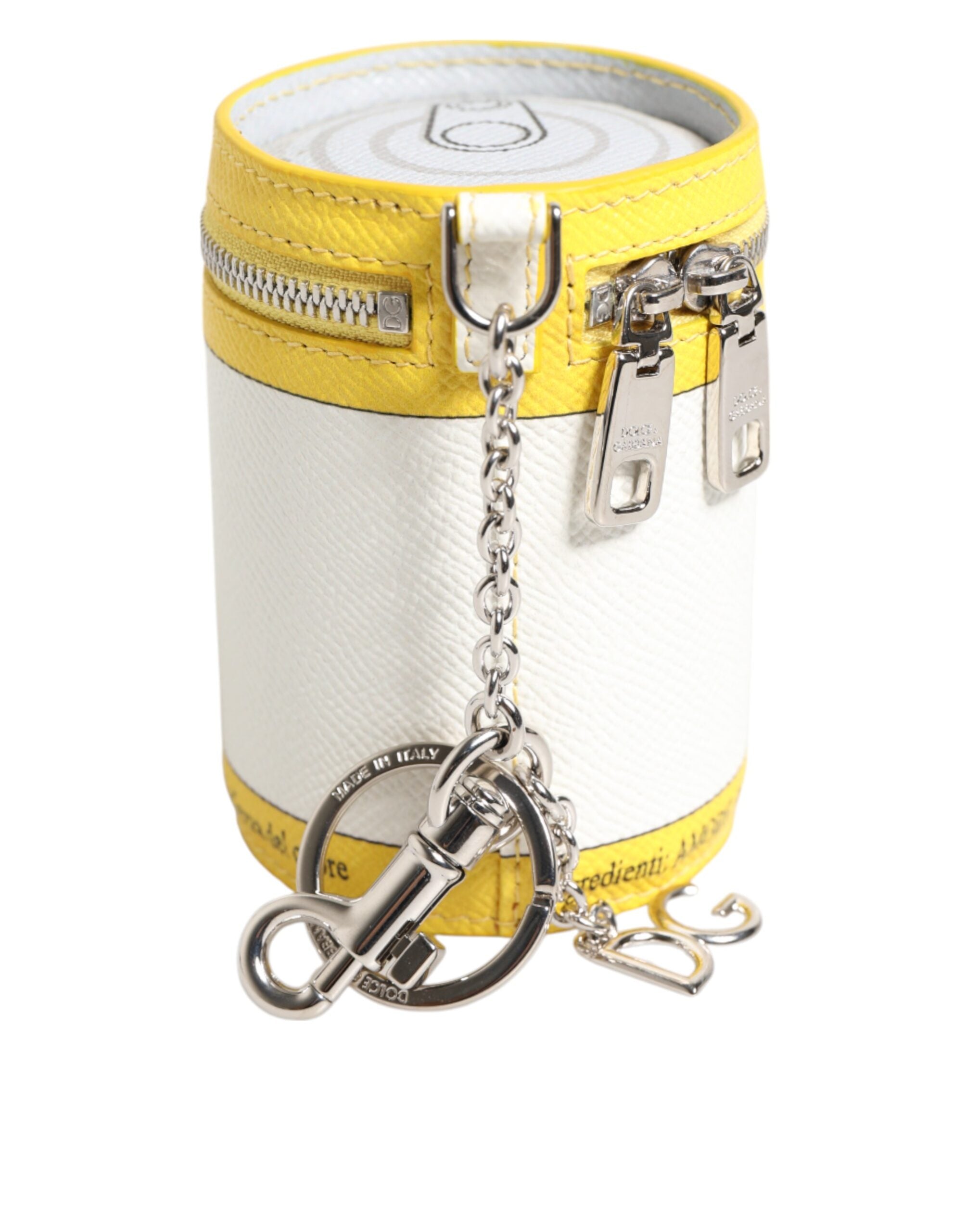 Dolce & Gabbana Amore Leather Multicolor Bag Charm Coin Case Keychain Keyring