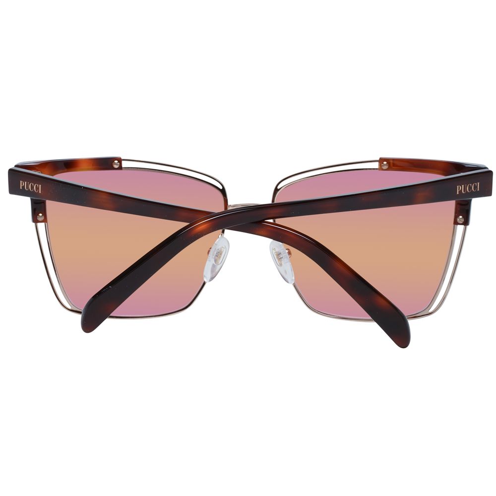Emilio Pucci Brown Acetate & Metal Sunglasses - Luxe Marca