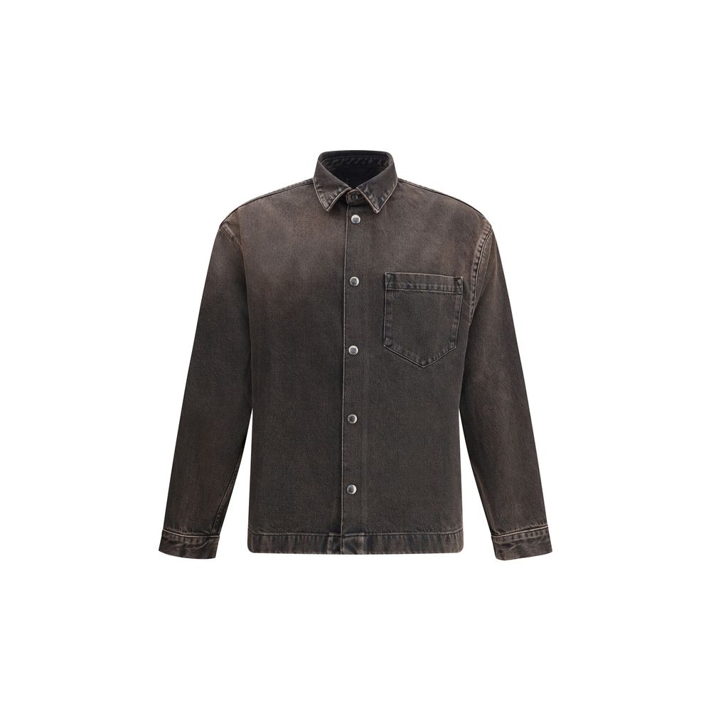 7FOR Black Cotton Denim Jacket