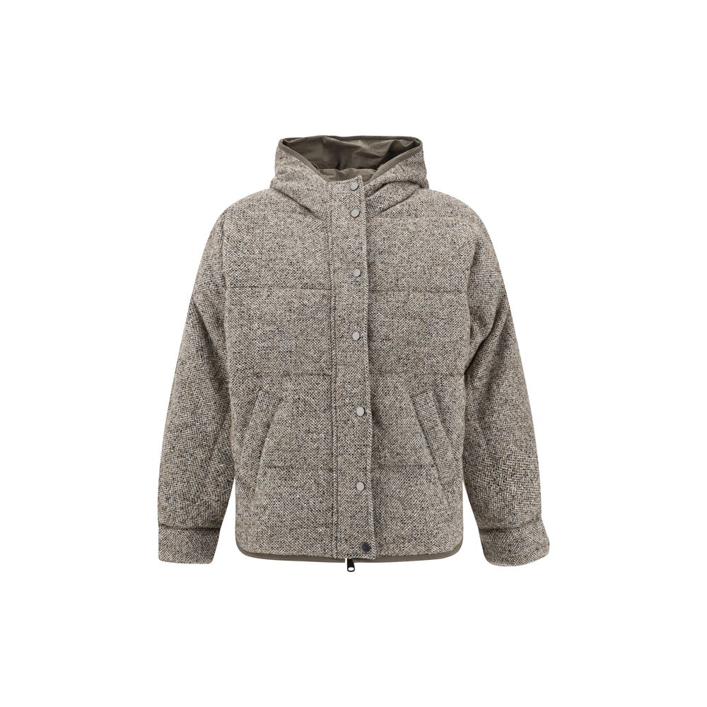 Brunello Cucinelli Brown Fleece Wool Coat