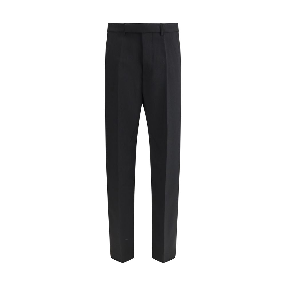 Rick Owens Black Fleece Wool Dress Pants