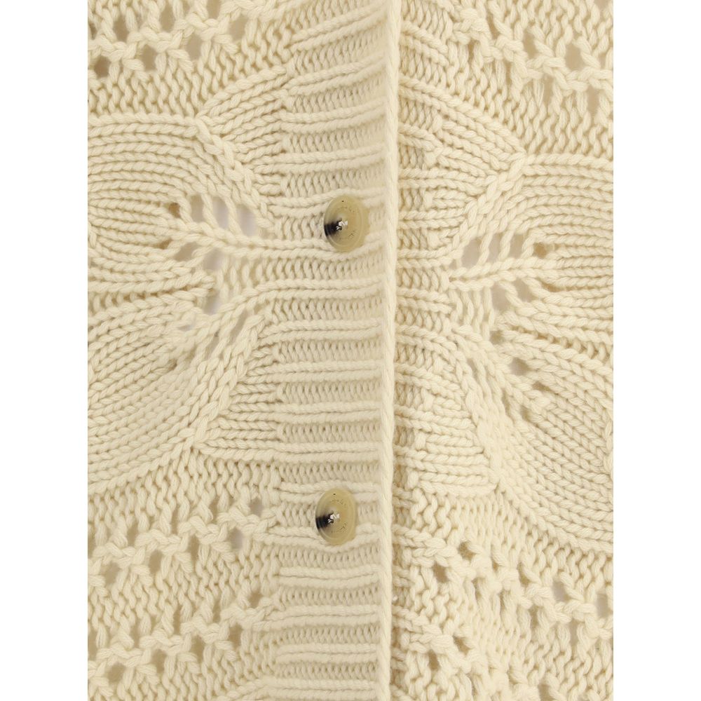 Ermanno Scervino Beige Cashmere Cardigan