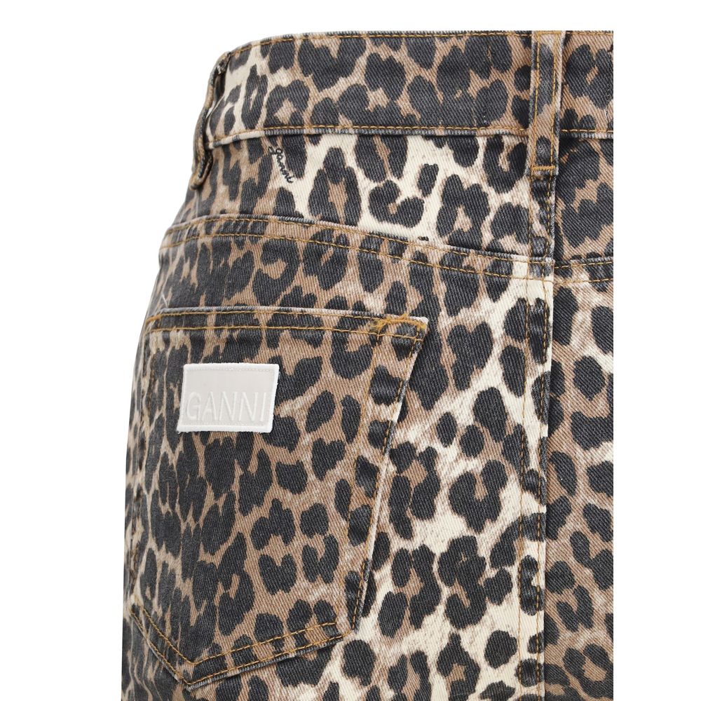 Ganni Multicolor Cotton Casual Pants