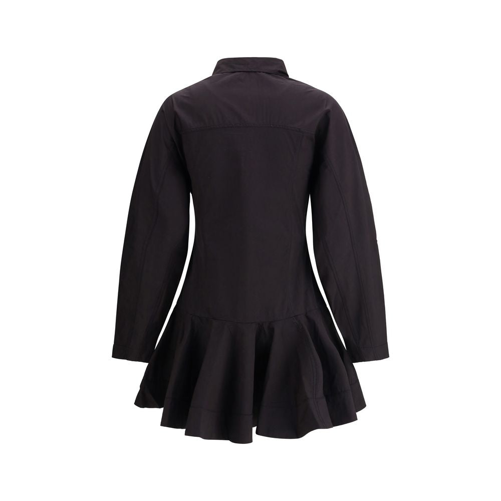 Ganni Black Cotton Casual Dress