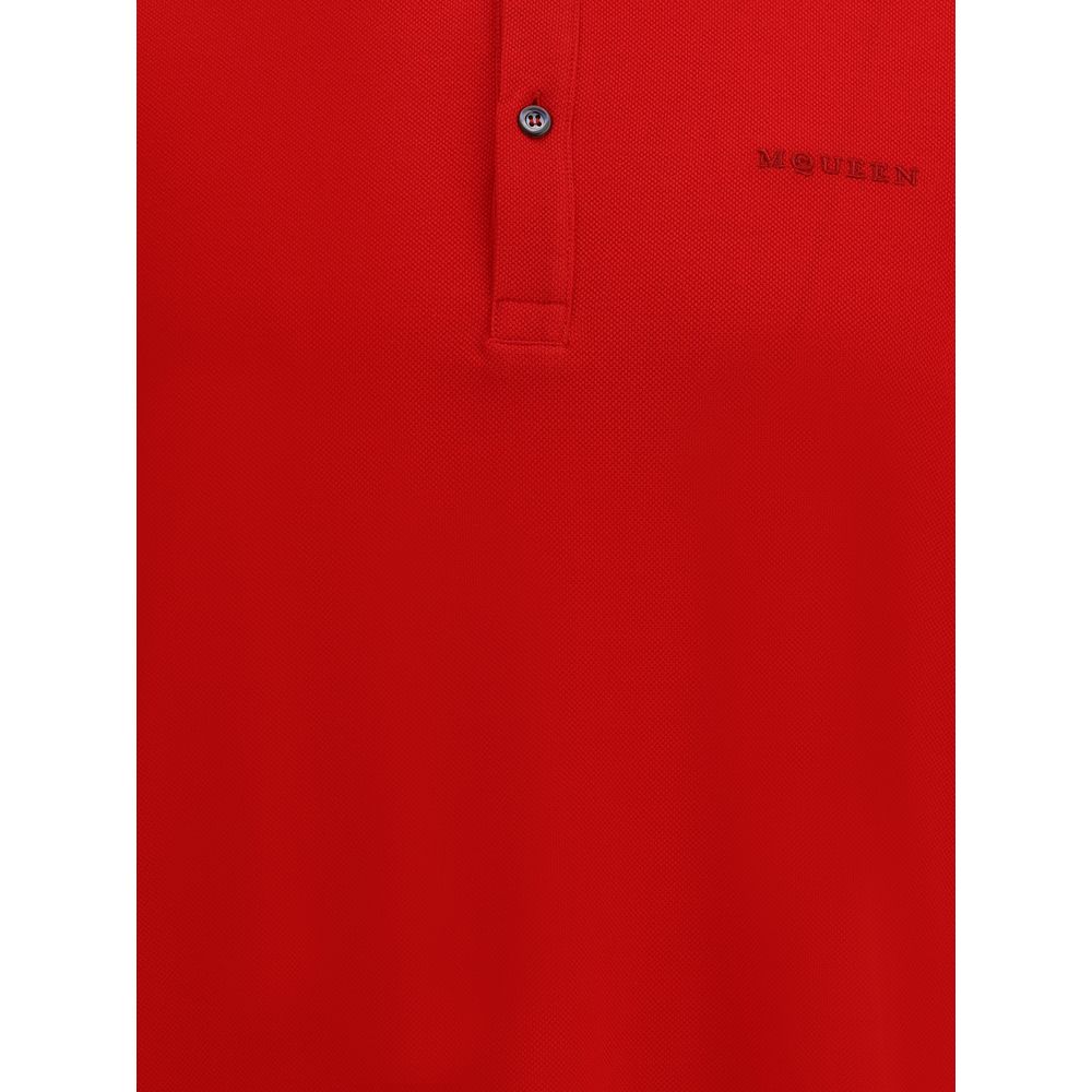 Alexander McQueen Red Cotton Polo Shirt
