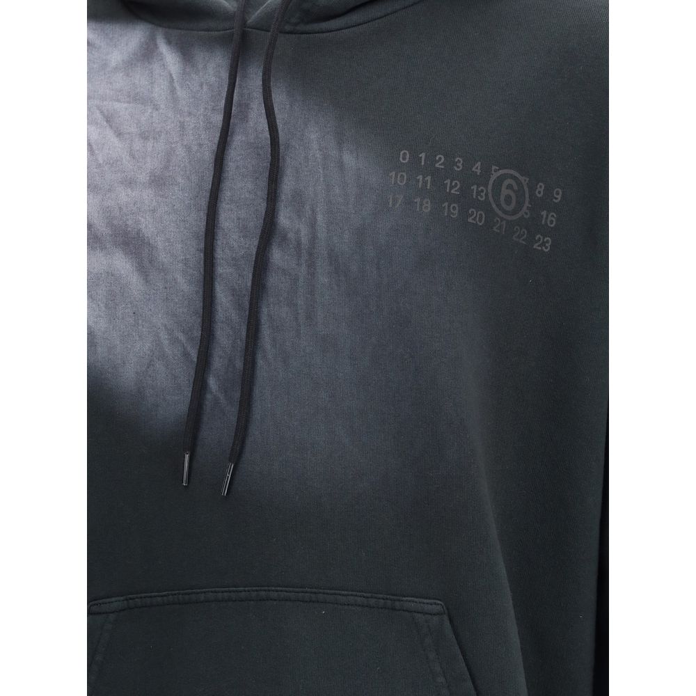 MM6 Black Cotton Sweatshirt