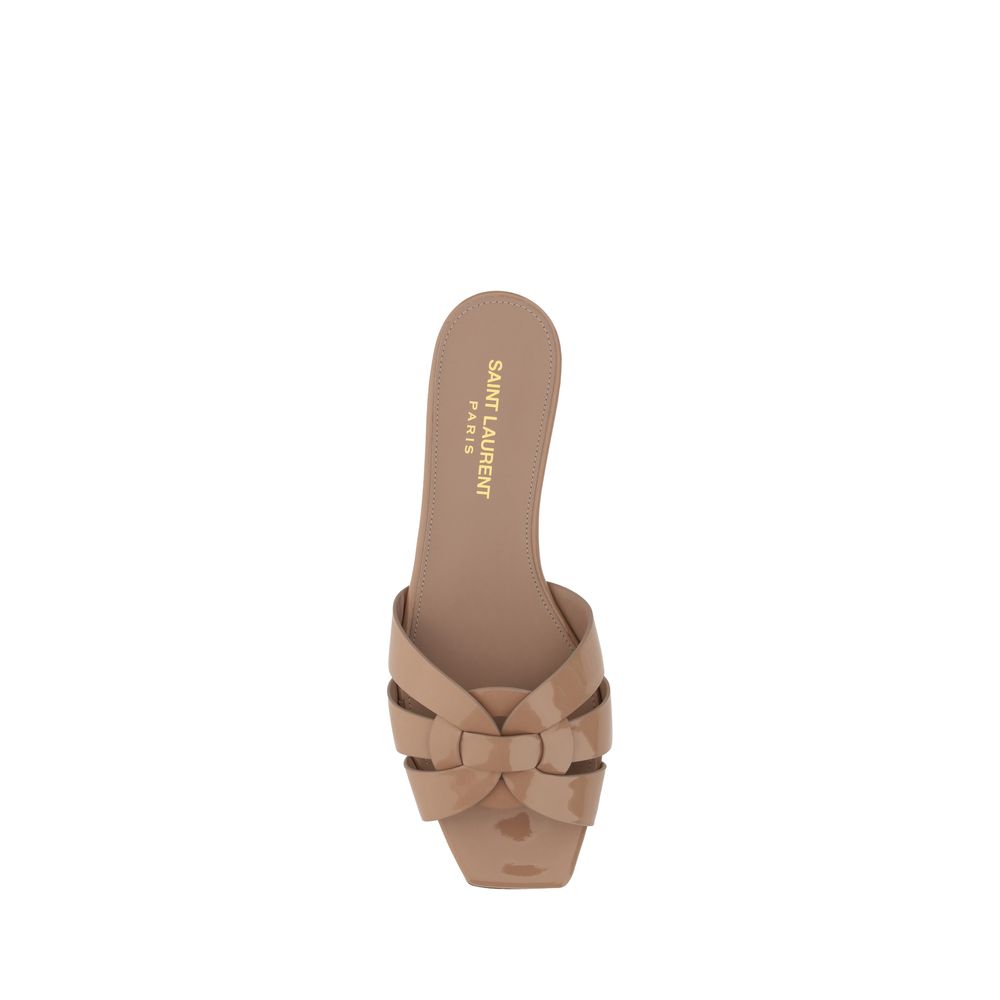 Saint Laurent Multicolor Calf Leather Bos Taurus Flat Sandals