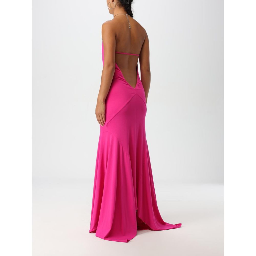 The Attico Fuchsia Jersey Cocktail Dress